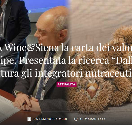 A Wine&Siena la carta dei valori Fipe. Presentata la ricerca “Dalla natura gli integratori nutraceutici”
